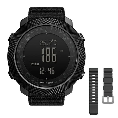 NORTH EDGE Men's Sport Digital Watch Hours Running Swimming Military Army Watches Altimeter Barometer Compass Waterproof 50m