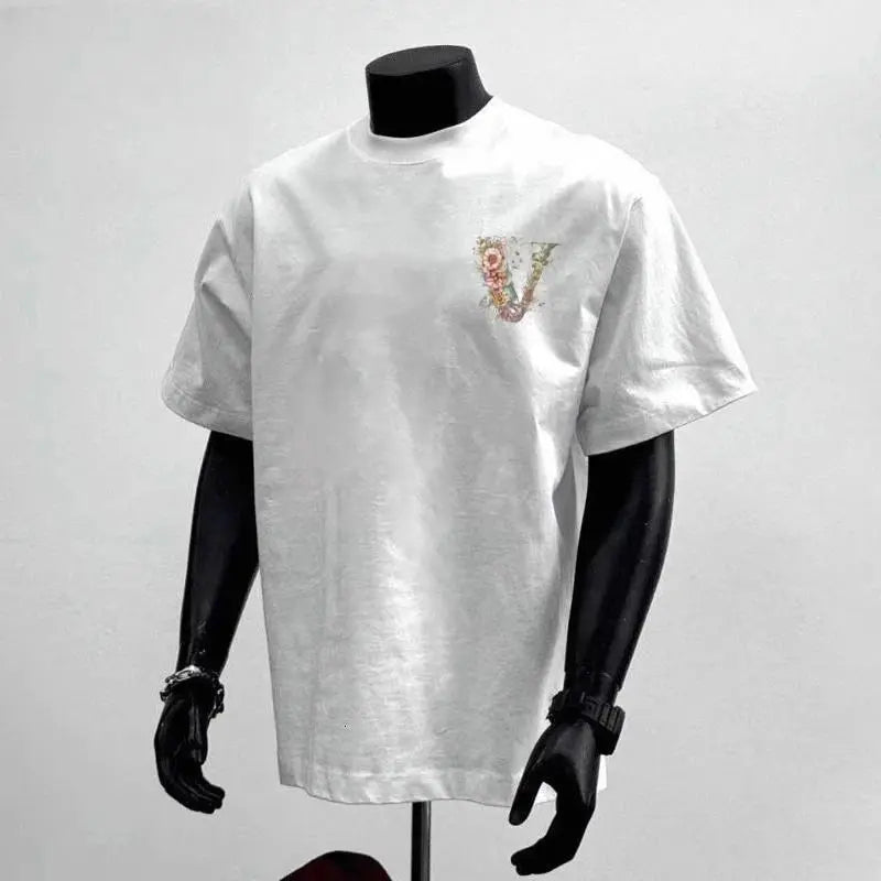 Fig-3 Color Watercolor Floral Graphic Cotton T-Shirt For Men
