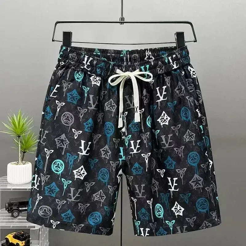Men’s Floral Swim Shorts Quick-Dry Casual Beachwear