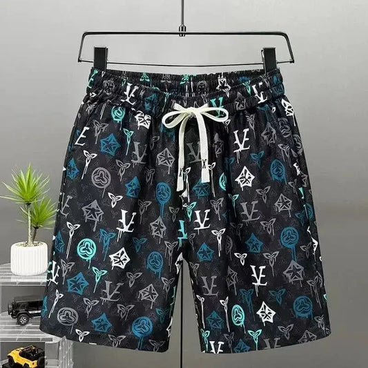 Men’s Floral Swim Shorts Quick-Dry Casual Beachwear