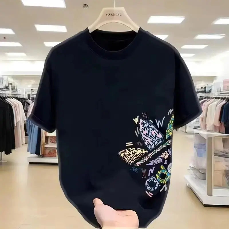Unisex Graphic Car Print T-Shirt Crew Neck Top