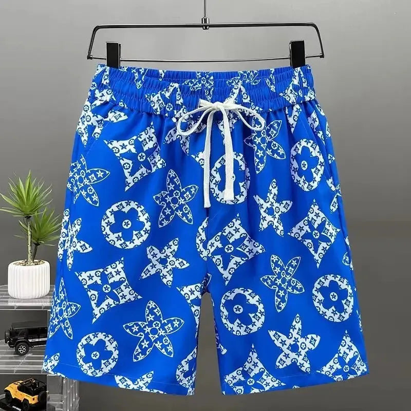 Men’s Floral Swim Shorts Quick-Dry Casual Beachwear
