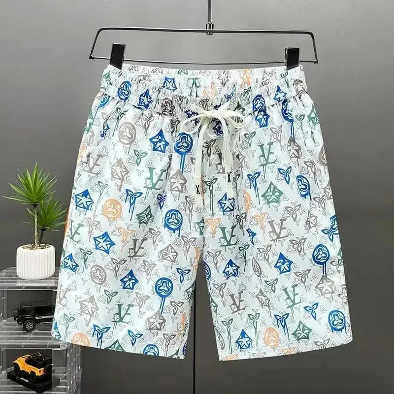 Men’s Floral Swim Shorts Quick-Dry Casual Beachwear